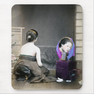 Tapis De Souris 1870 Femme japonaise dans la salle à manger