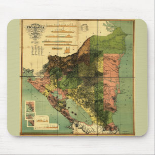 Tapis De Souris 1898 Official Map of Nicaragua