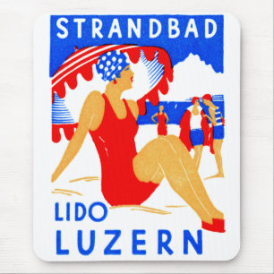 Tapis De Souris 1929 Art Déco Strandbad Lido Luzern