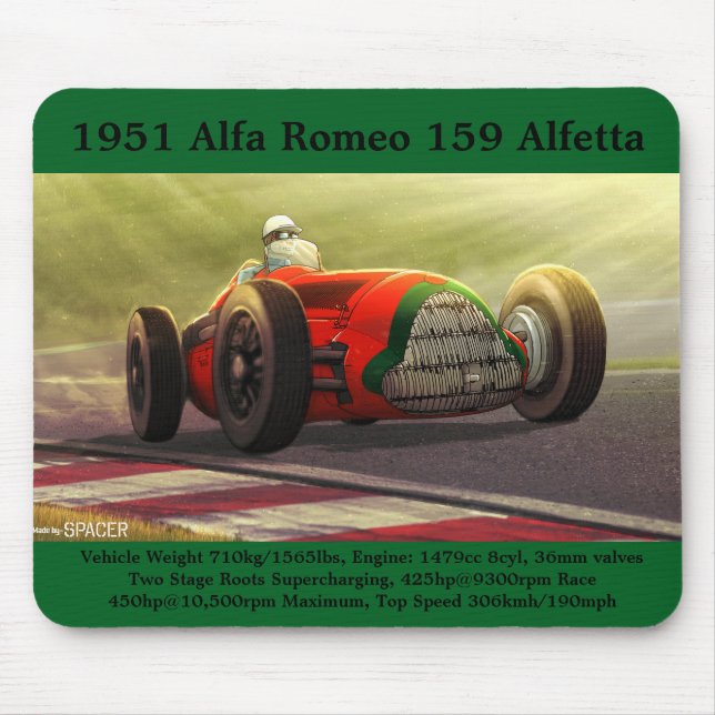Tapis De Souris 1951 Alfa Romeo 159 Alfetta Mouse pad (Devant)
