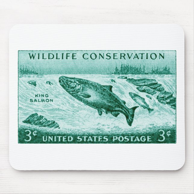 Tapis De Souris 1956 conservation de faune, saumon (Devant)