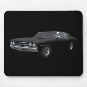 Tapis De Souris 1969 Chevelle SS : Finition noire : Mousepad