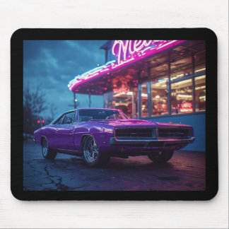 Tapis De Souris 1969 Dodge Charger RT Violet Plum Crazy