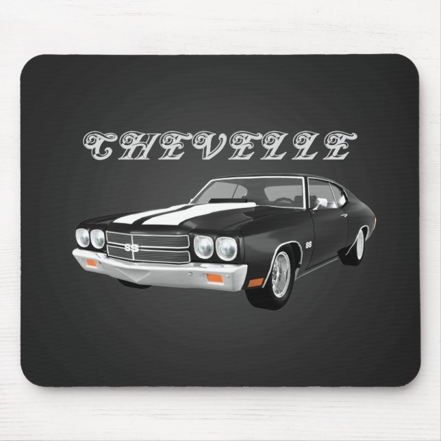Tapis De Souris 1970 Chevelle SS : Finition noire : Mousepad (Devant)