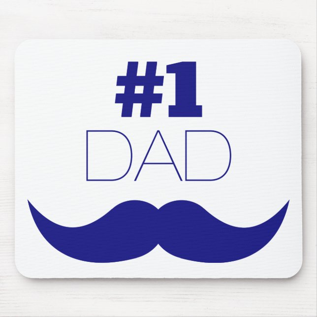 Tapis De Souris #1 Papa Blue Mustache (Devant)