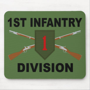 Tapis De Souris 1re Division d'infanterie - fusils croisés - avec 