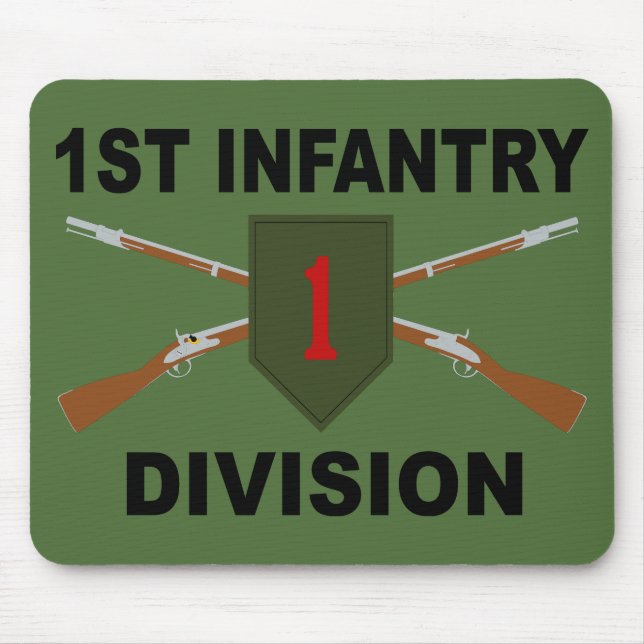 Tapis De Souris 1re Division d'infanterie - fusils croisés - avec  (Devant)