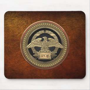 Tapis De Souris [200] Gold Roman Imperial Eagle on Gold Medallion