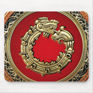 Tapis De Souris [200] Serpent Dieu Quetzalcoatl [Or]