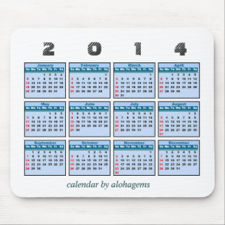Tapis De Souris 2014 calendrier Mousepad