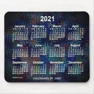 Tapis De Souris 2021 Crazy Quilt Recoleta Neon Calendrier par Janz