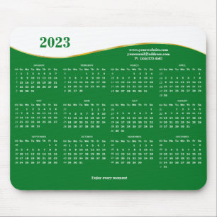 Tapis De Souris 2023 sur la carte verte et blanche