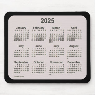 Tapis De Souris 2025 La Boca sur le calendrier noir par Janz Two T