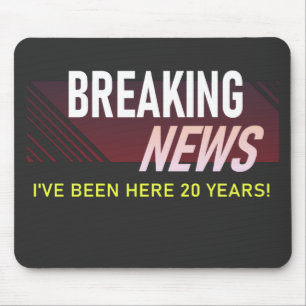 Tapis De Souris 20 ans d'anniversaire de travail Vingtième employé