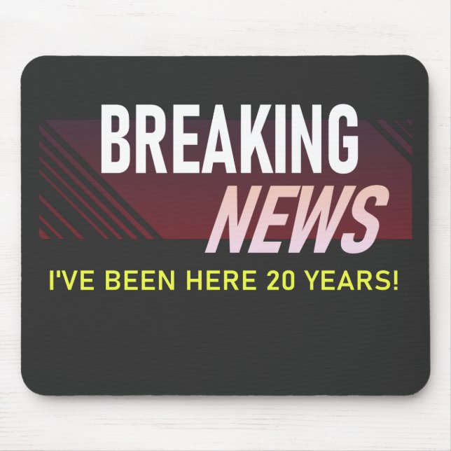 Tapis De Souris 20 ans d'anniversaire de travail Vingtième employé (Devant)