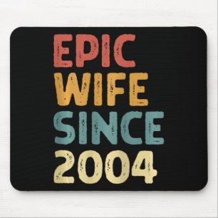 Tapis De Souris 21e anniversaire de Mariage pour lui Epic femme de