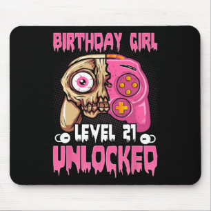 Tapis De Souris 21e anniversaire fille niveau 21 déverrouillé jeu 