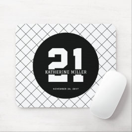Tapis De Souris 21e anniversaire personnalisé Moderne et élégant