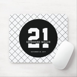 Tapis De Souris 21e anniversaire personnalisé Moderne et élégant