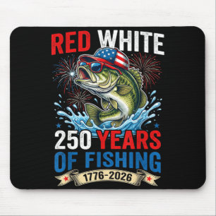 Tapis De Souris 250 ans 1776-2026 patriotique rouge blanc & ba