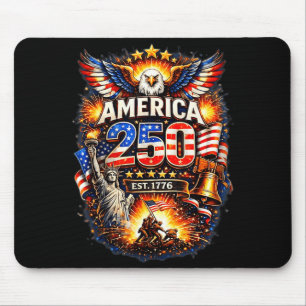 Tapis De Souris 250 Ans Américain 1776 2026 250e Anniversaire USA