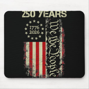 Tapis De Souris 250 Ans d'Amérique 1776 2026 Nous Le Peuple Drapea