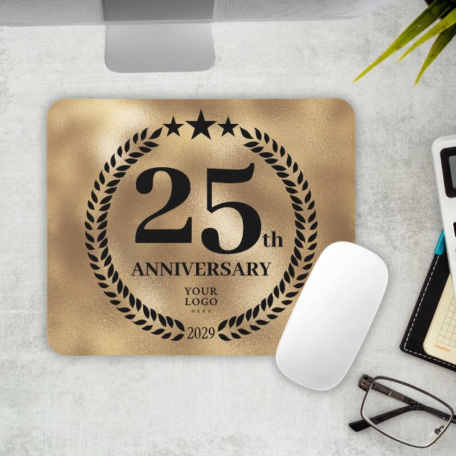 Tapis De Souris 25e anniversaire d'affaires Or (25th Business Anniversary Gold Mouse Pad
)