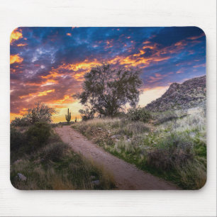 Tapis De Souris 2815-Paysage du désert au coucher du soleil