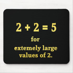 Tapis De Souris 2 + 2 = 5 Drôle de plaisanterie mathématique