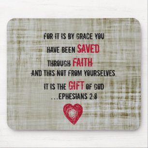 Tapis De Souris 2:8 d'Ephesians de vers de bible