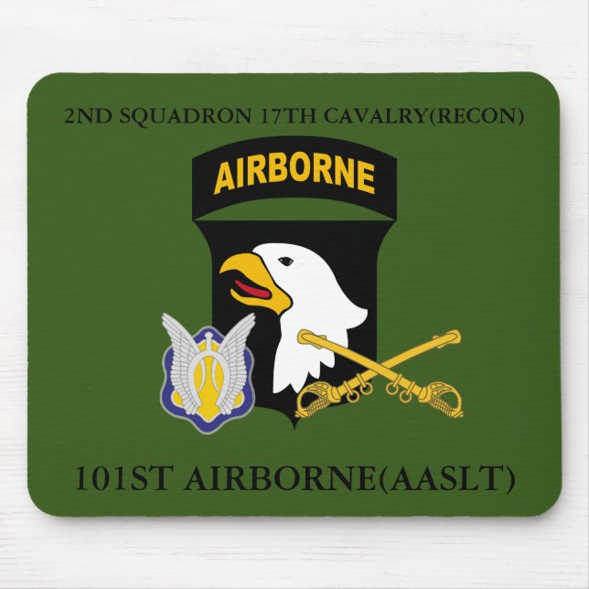 TAPIS DE SOURIS 2E ESCADRON 17E CAVALRY(RECON) 101E AIRBORNE (Devant)