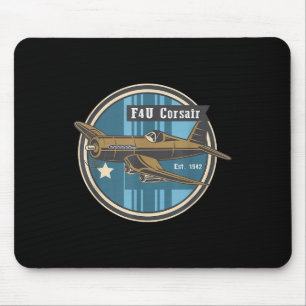 Tapis De Souris 2ème guerre mondiale Warplane F4u Corsair Le porte