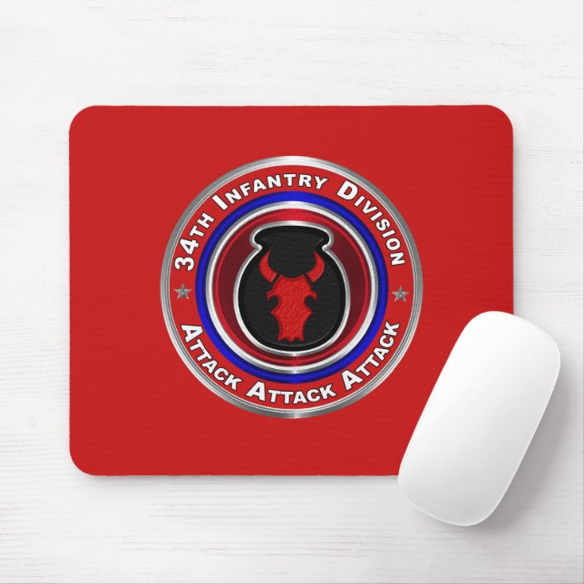 Tapis De Souris 34e division d'infanterie (Avec souris)
