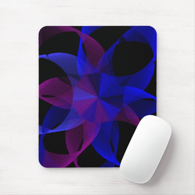 Tapis De Souris 3D To 2D Cylinder Ring Geometric Mouse Pad (Avec souris)