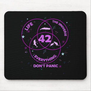 Tapis De Souris 42 Réponse à la vie à l'univers à tout