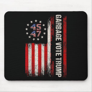 Tapis De Souris 45 47 Trump 2024 Élection Drapeau Américain Garge