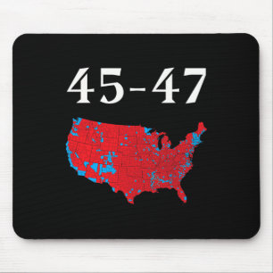Tapis De Souris 45 47 Trump Election Map 2024