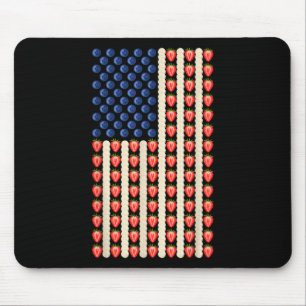 Tapis De Souris 4 juillet Jello de fraise Usa Drapeau gâteau Homme