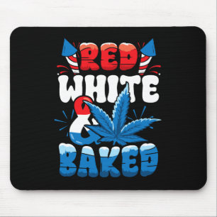 Tapis De Souris 4 juillet mauvaise herbe rouge blanc Byny