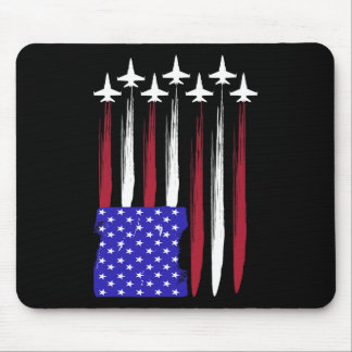 Tapis De Souris 4 juillet Patriotique Rouge Bleu Bleu Américain Dr