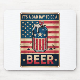 Tapis De Souris 4 juillet Rétro D Jour Pour être Une Bière Drapeau