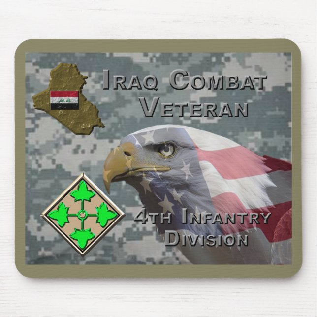 Tapis De Souris 4e Division d'infanterie Irak Vétérinaire de comba (Devant)