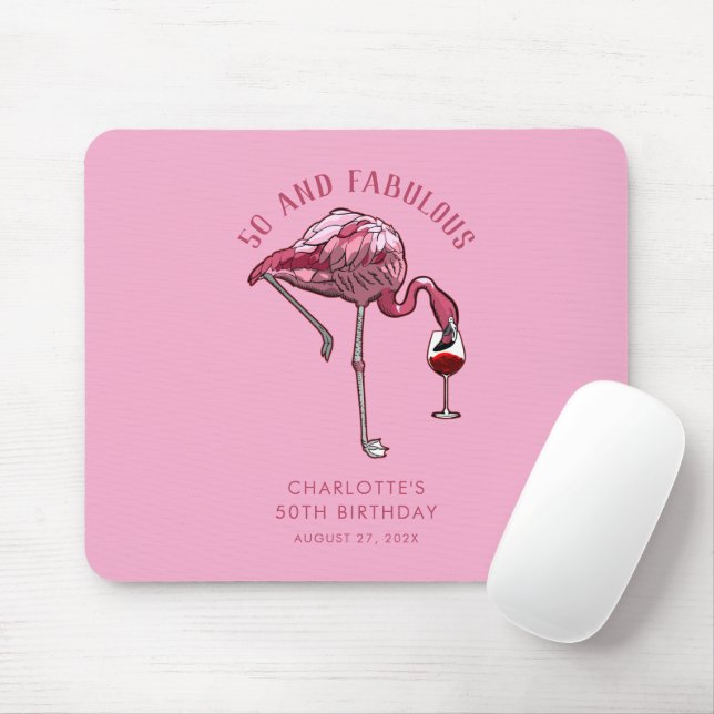 Tapis De Souris 50 et fabuleux 50e anniversaire Swag personnalisé (Avec souris)