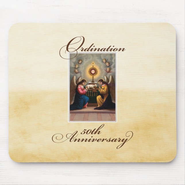 Tapis De Souris 50e anniversaire d'ordination Anges à l'autel (Devant)