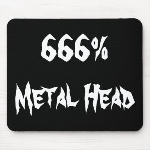 Tapis De Souris 666%Tête métallique