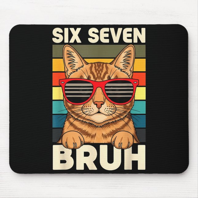 Tapis De Souris 67 Animals Funny 67 Brainrot Youth Kids Cat 67  (Devant)