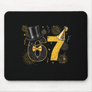 Tapis De Souris 67 Bonne Année Feux d'Artifice Drôles 2026 Hommes