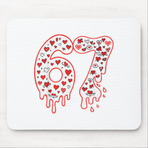 Tapis De Souris 67 Glace Dégoulinante Mème Six Sept Gen Alpha Vale