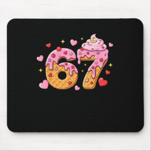 Tapis De Souris 67 Glace qui Dégouline Mème Six Sept 6 7 la Saint
