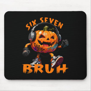 Tapis De Souris 67 Halloween Drôle Six Sept Mème Brainrot Citrouil